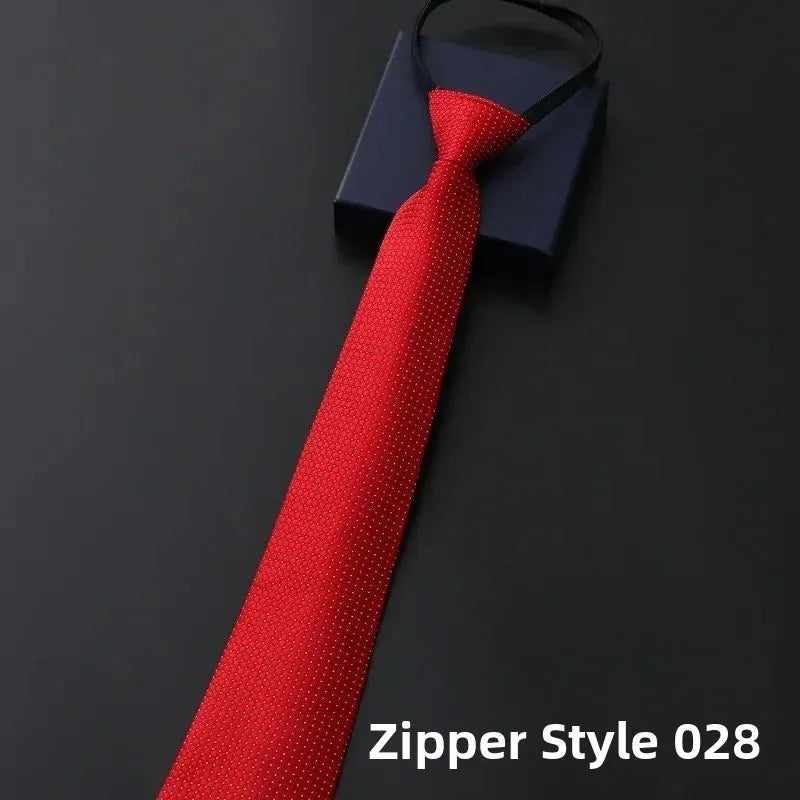 Elegant Men's Business Dress Shirt Tie Zipper Neck Grooming Essential Fashionable Accessory for Professional Settings