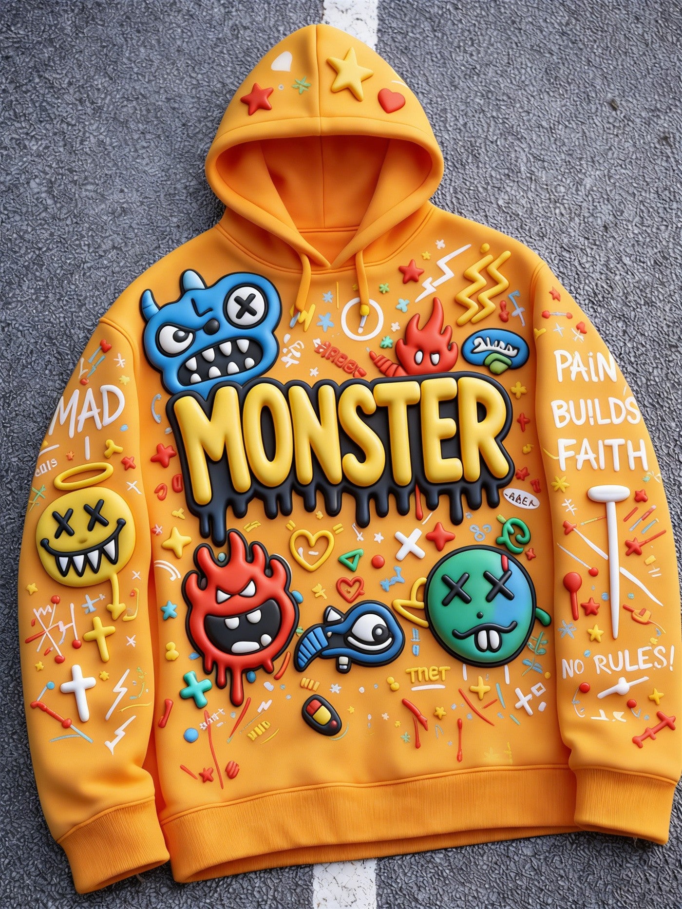 Fashion Casual Printed Polyester Sweater