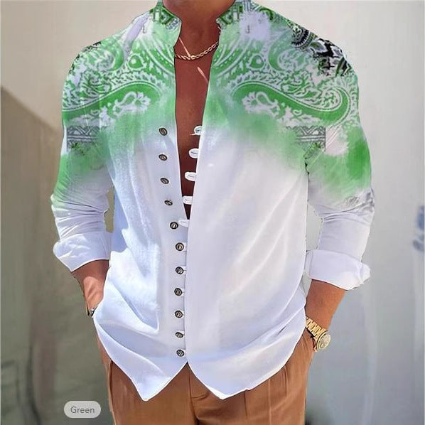 Mens Fashion 3D Printed Shirt Top