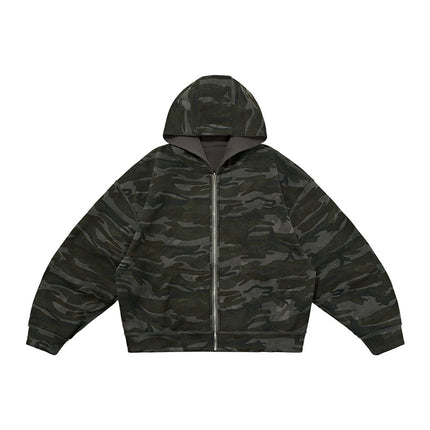 Men's Reversible Camouflage Zip-up Jacket