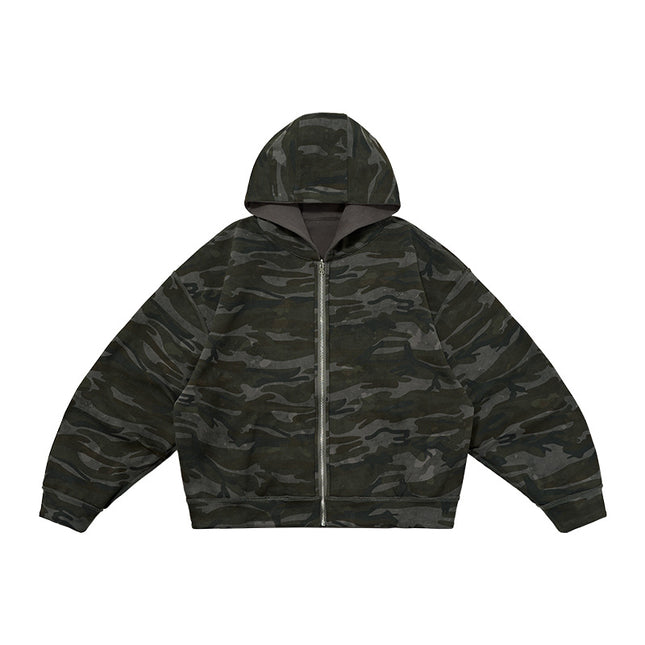 Men's Reversible Camouflage Zip-up Jacket