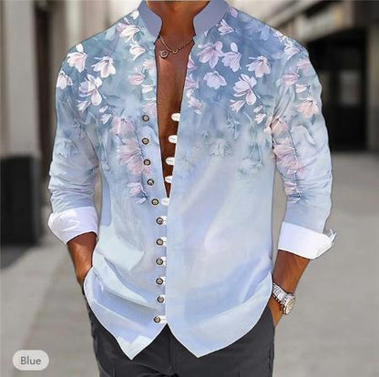 Mens Fashion 3D Printed Shirt Top