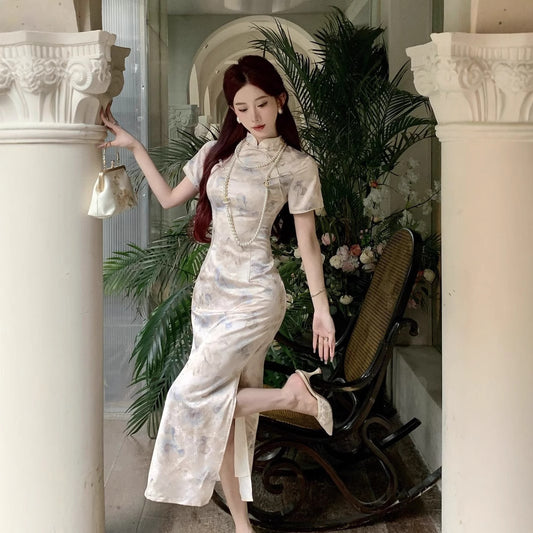 Women's Chinese-style Elegant And Minimalist Modernized Cheongsam Dress