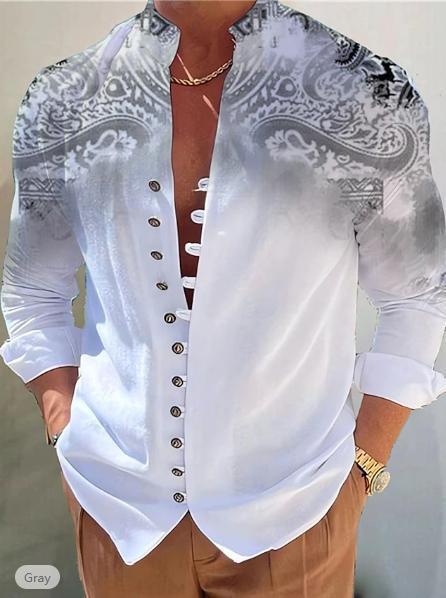 Mens Fashion 3D Printed Shirt Top