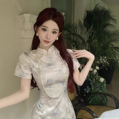 Women's Chinese-style Elegant And Minimalist Modernized Cheongsam Dress