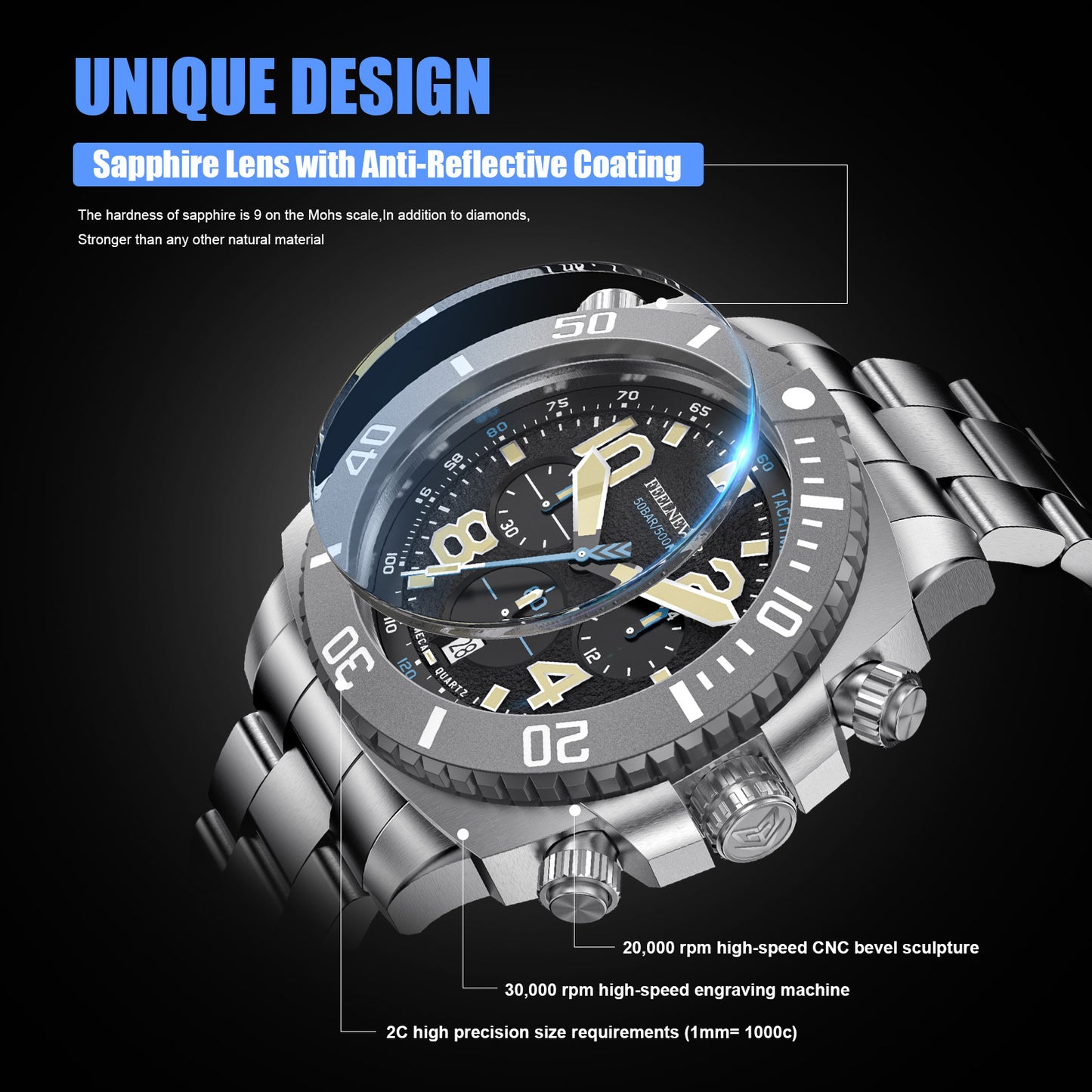 Business Men's Mechanical Watch Luminous Waterproof Advanced Sense