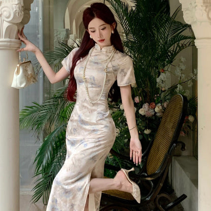 Women's Chinese-style Elegant And Minimalist Modernized Cheongsam Dress