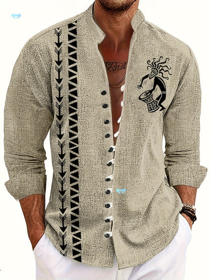 Mens Fashion 3D Printed Shirt Top