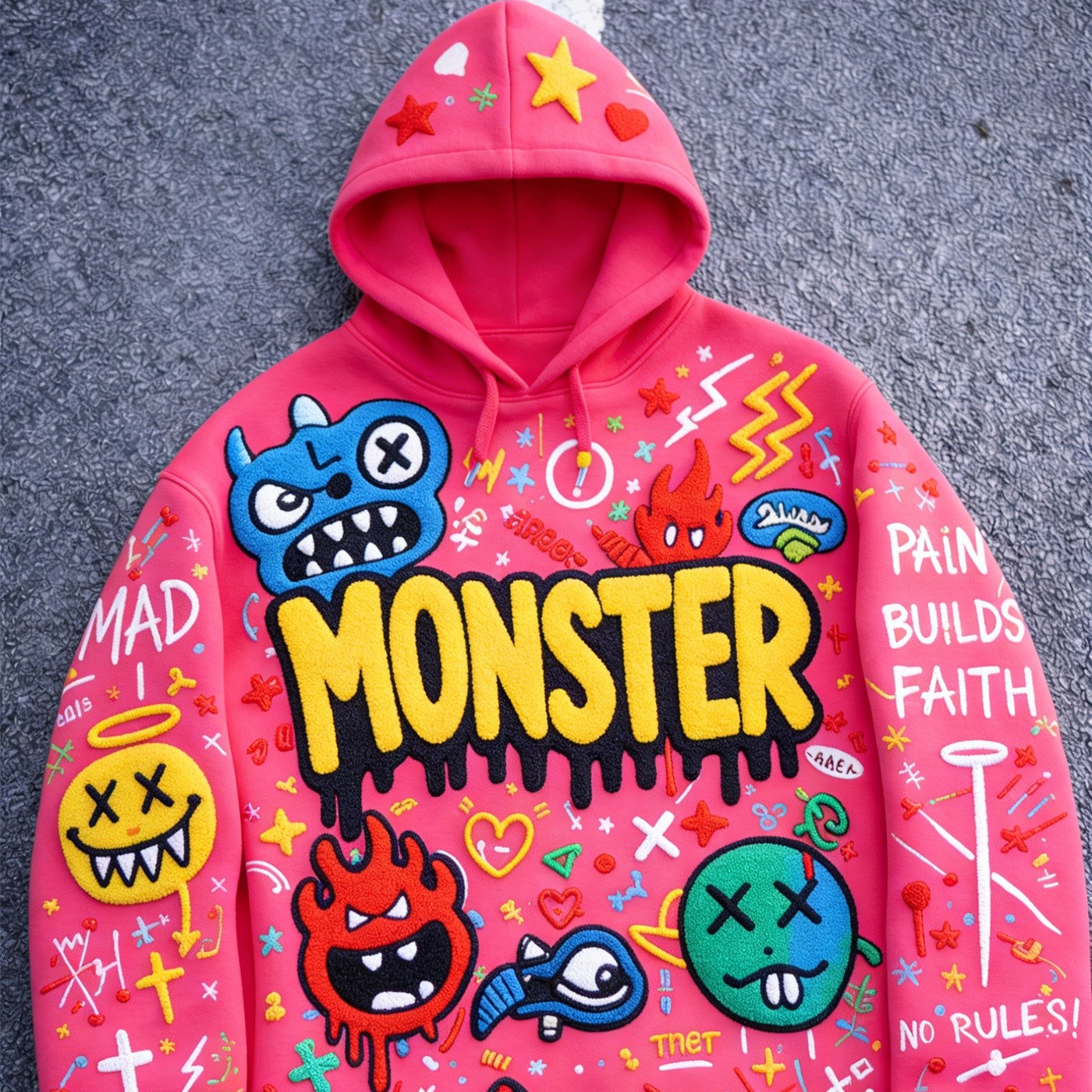 Fashion Casual Printed Polyester Sweater