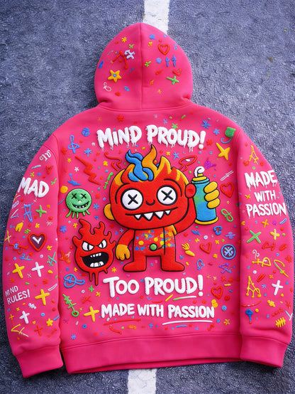 Fashion Casual Printed Polyester Sweater