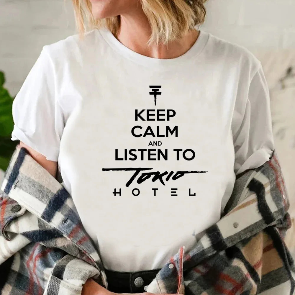 Tokio Hotel t-shirts women anime harajuku Tee girl designer Japanese manga clothes