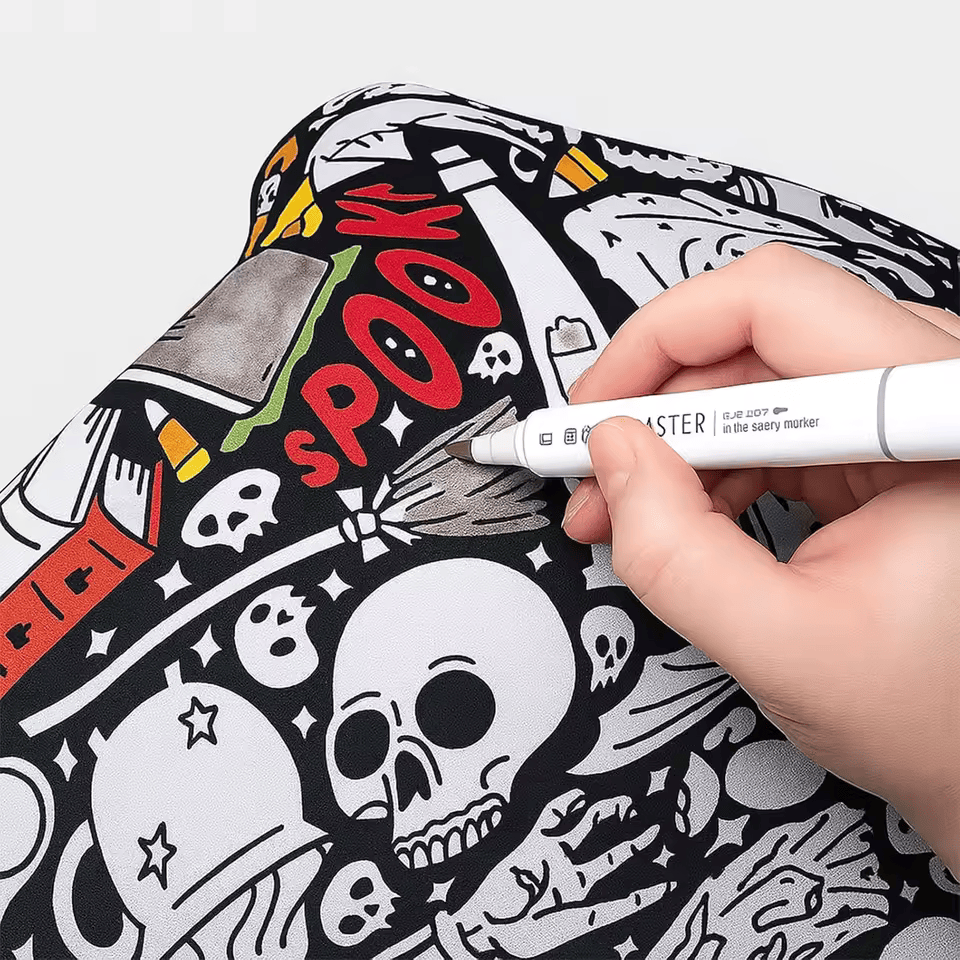 DIY Coloring Blanket, Cozy Meets Creative | 24 Washable Markers