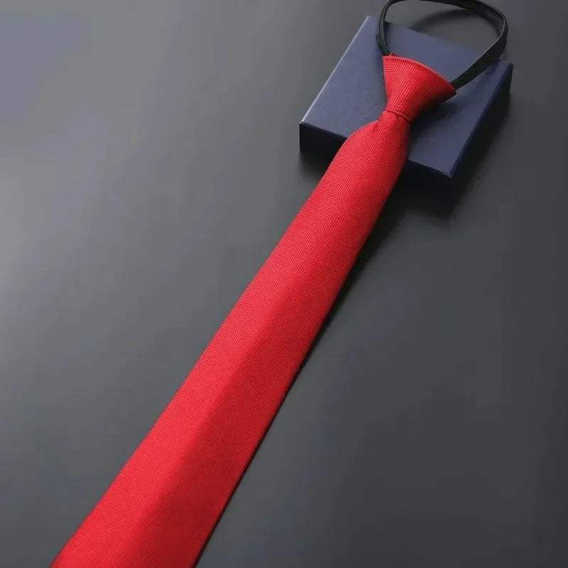 Elegant Men's Business Dress Shirt Tie Zipper Neck Grooming Essential Fashionable Accessory for Professional Settings