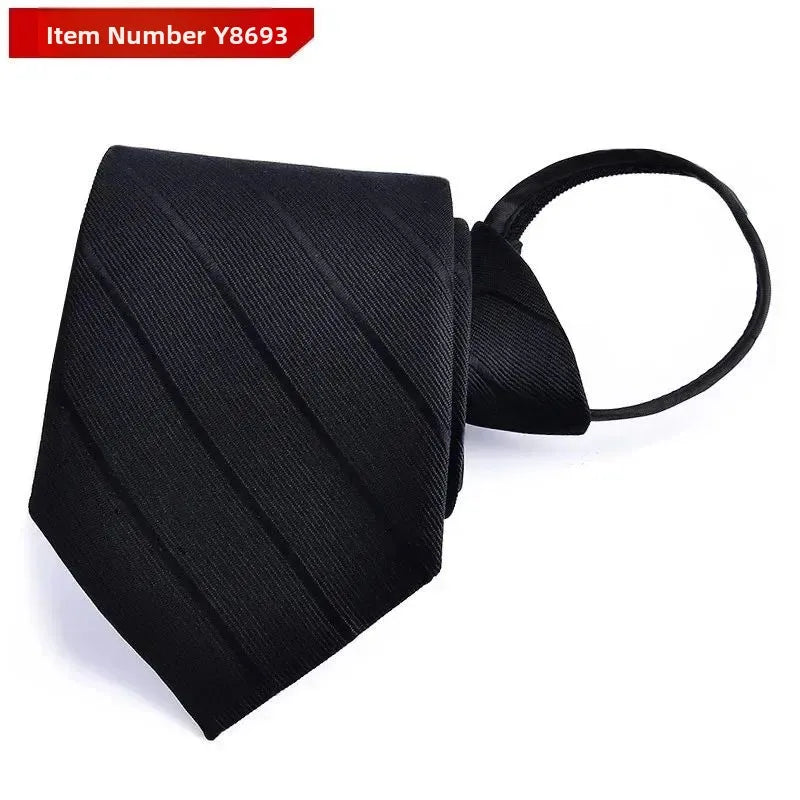 Elegant Men's Business Dress Shirt Tie Zipper Neck Grooming Essential Fashionable Accessory for Professional Settings