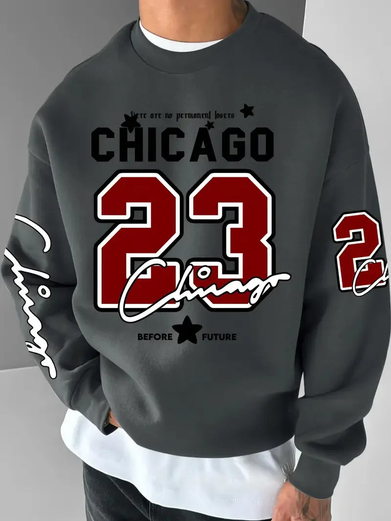 Men's Boston 52 Los Angeles Graphic Sweatshirt Black Casual Pullover Fall/Winter Outdoor Activities Women's Hoodies
