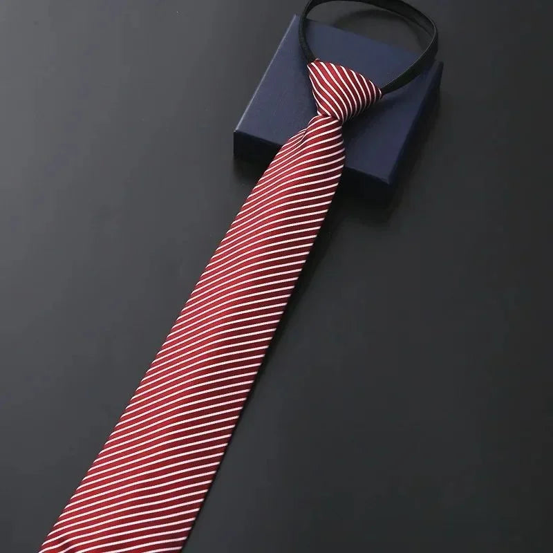 Elegant Men's Business Dress Shirt Tie Zipper Neck Grooming Essential Fashionable Accessory for Professional Settings
