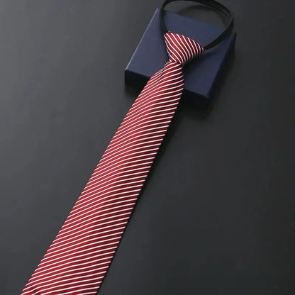 Elegant Men's Business Dress Shirt Tie Zipper Neck Grooming Essential Fashionable Accessory for Professional Settings