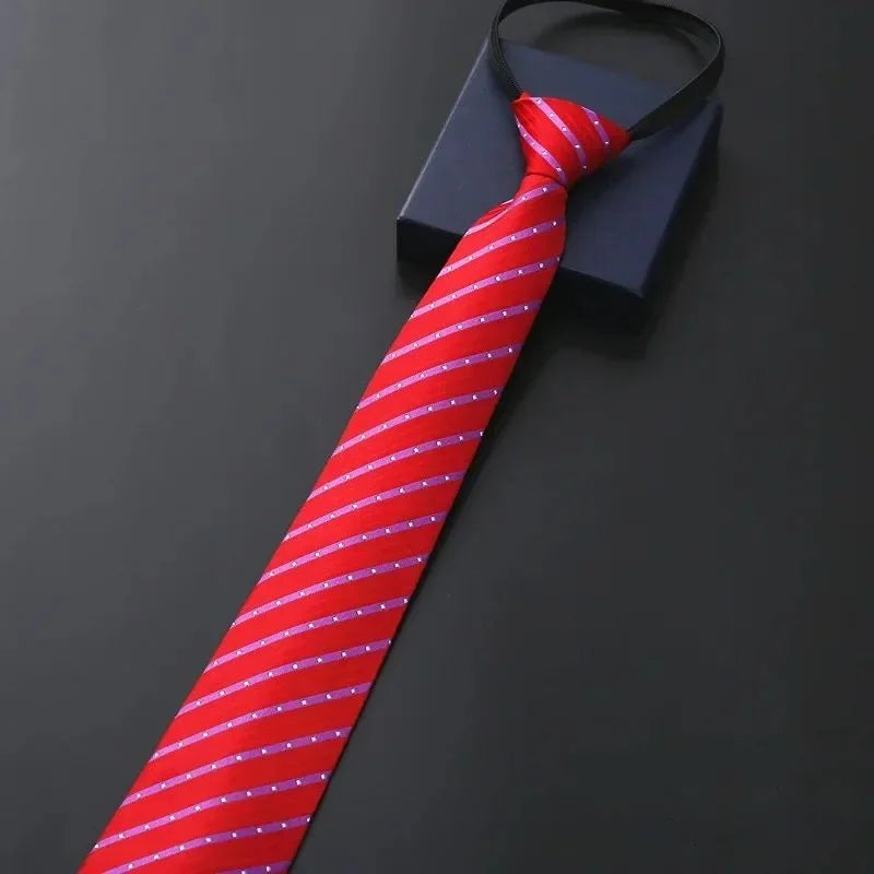 Elegant Men's Business Dress Shirt Tie Zipper Neck Grooming Essential Fashionable Accessory for Professional Settings
