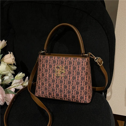 Handheld Bucket Bag For Women Shoulder Crossbody Bag Fashion Large Capacity Trendy Versatile Compartment Underarm Letter Bag
