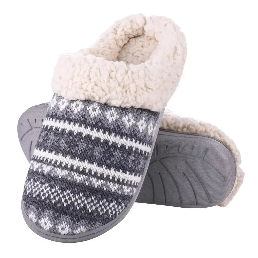 Comwarm Fur House Slippers For Women Unisex Thick Plush Winter Slippers With Fleece Lined Indoor Couple Furry Cotton Shoes Flats