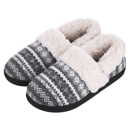 Comwarm Fur House Slippers For Women Unisex Thick Plush Winter Slippers With Fleece Lined Indoor Couple Furry Cotton Shoes Flats
