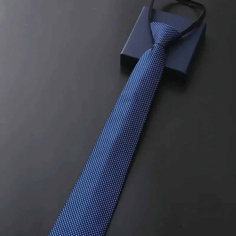 Elegant Men's Business Dress Shirt Tie Zipper Neck Grooming Essential Fashionable Accessory for Professional Settings