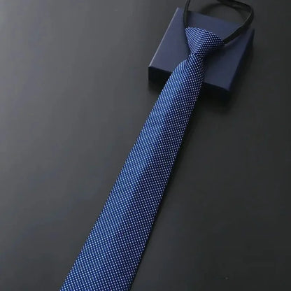 Elegant Men's Business Dress Shirt Tie Zipper Neck Grooming Essential Fashionable Accessory for Professional Settings