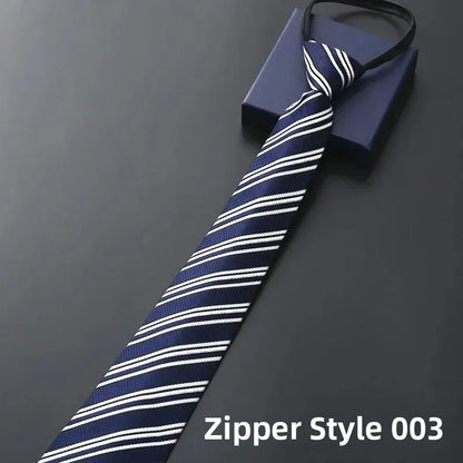 Elegant Men's Business Dress Shirt Tie Zipper Neck Grooming Essential Fashionable Accessory for Professional Settings