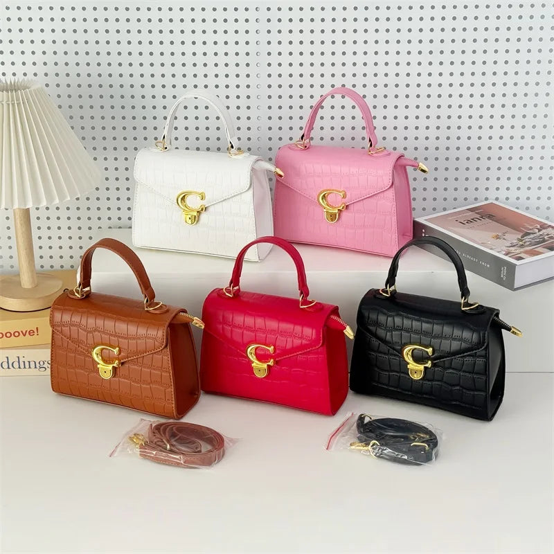 Luxury Brand Style Handbag for Ladies - Soft Leather Crossbody Bag with Adjustable Shoulder Strap