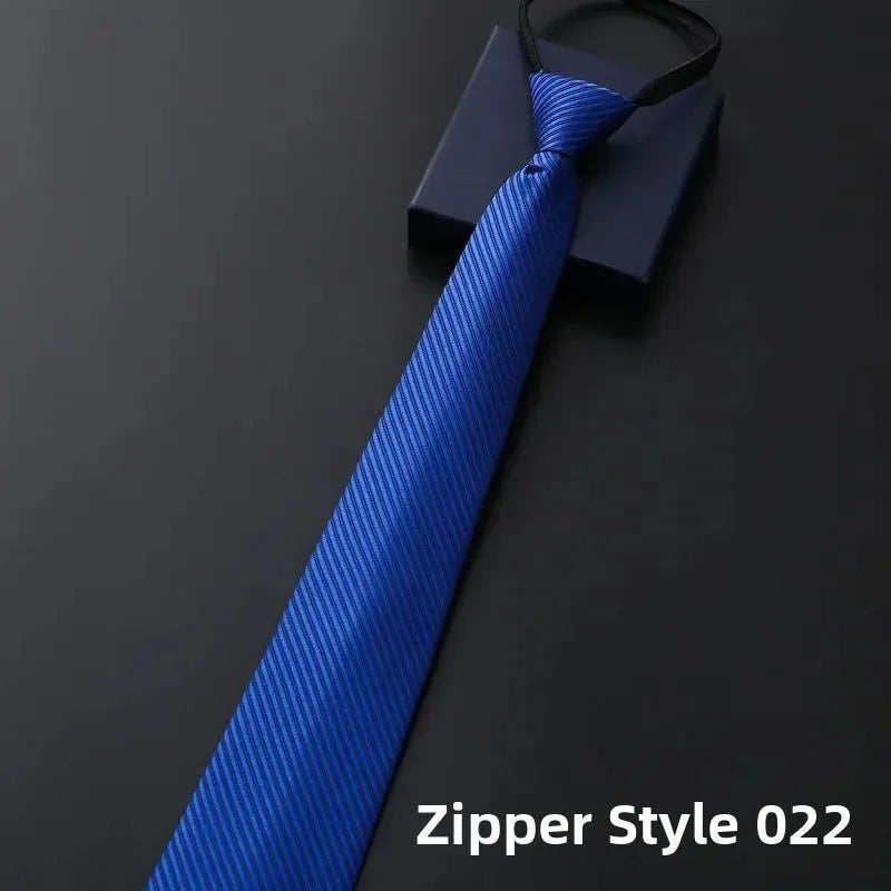 Elegant Men's Business Dress Shirt Tie Zipper Neck Grooming Essential Fashionable Accessory for Professional Settings