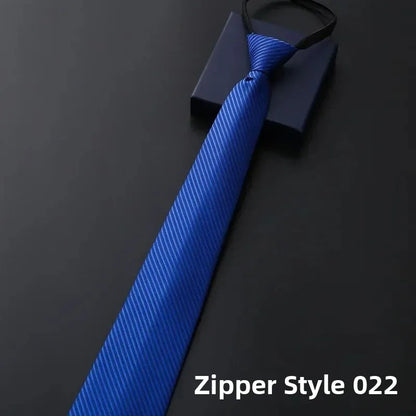 Elegant Men's Business Dress Shirt Tie Zipper Neck Grooming Essential Fashionable Accessory for Professional Settings