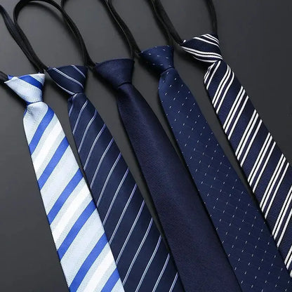 Elegant Men's Business Dress Shirt Tie Zipper Neck Grooming Essential Fashionable Accessory for Professional Settings
