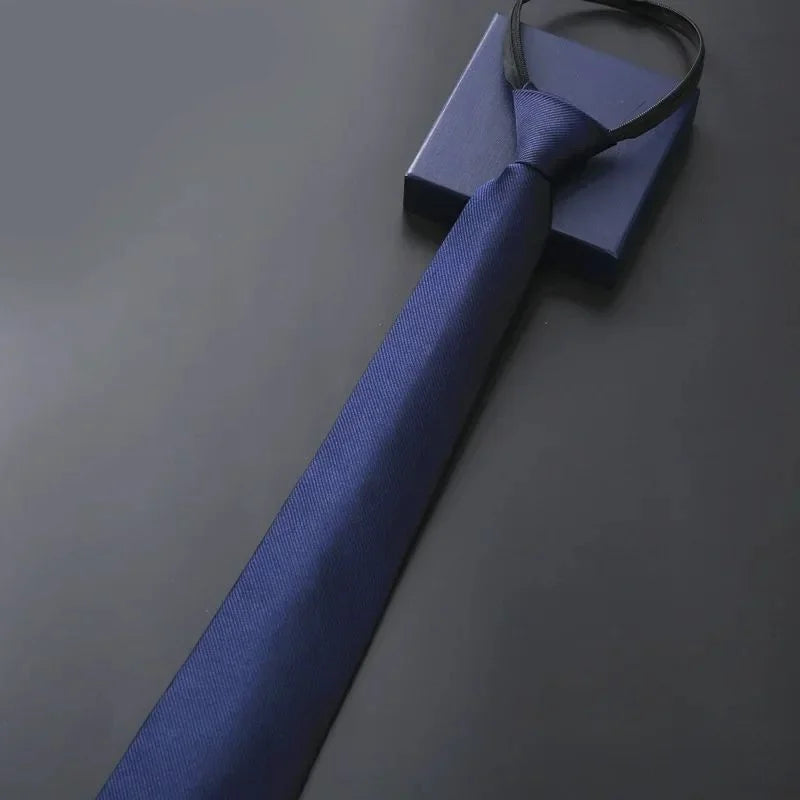 Elegant Men's Business Dress Shirt Tie Zipper Neck Grooming Essential Fashionable Accessory for Professional Settings