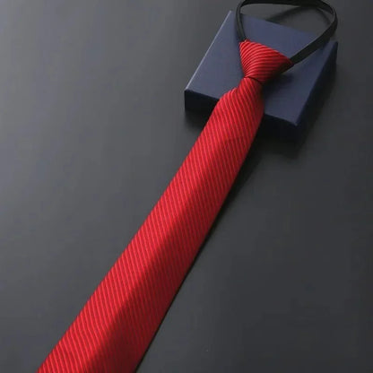 Elegant Men's Business Dress Shirt Tie Zipper Neck Grooming Essential Fashionable Accessory for Professional Settings