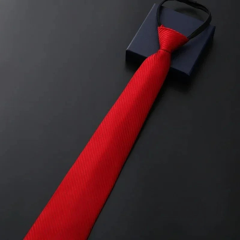 Elegant Men's Business Dress Shirt Tie Zipper Neck Grooming Essential Fashionable Accessory for Professional Settings
