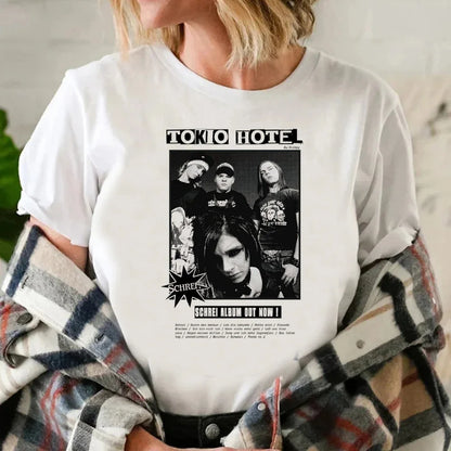 Tokio Hotel t-shirts women anime harajuku Tee girl designer Japanese manga clothes
