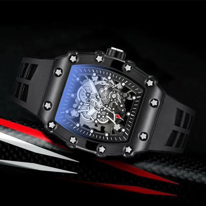 Wine Barrel-Shaped Men's Watch, Light Luxury, Versatile, Classic Style, Suitable for Middle and High School Students, Light Luxury, Luxurious, Fashionable, Business Casual, Simple, Handsome, Social Guy Men's Watch
