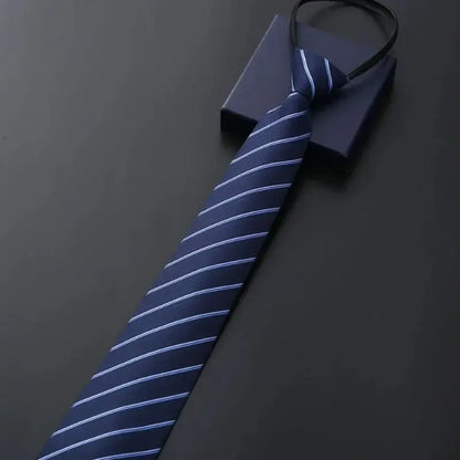 Elegant Men's Business Dress Shirt Tie Zipper Neck Grooming Essential Fashionable Accessory for Professional Settings
