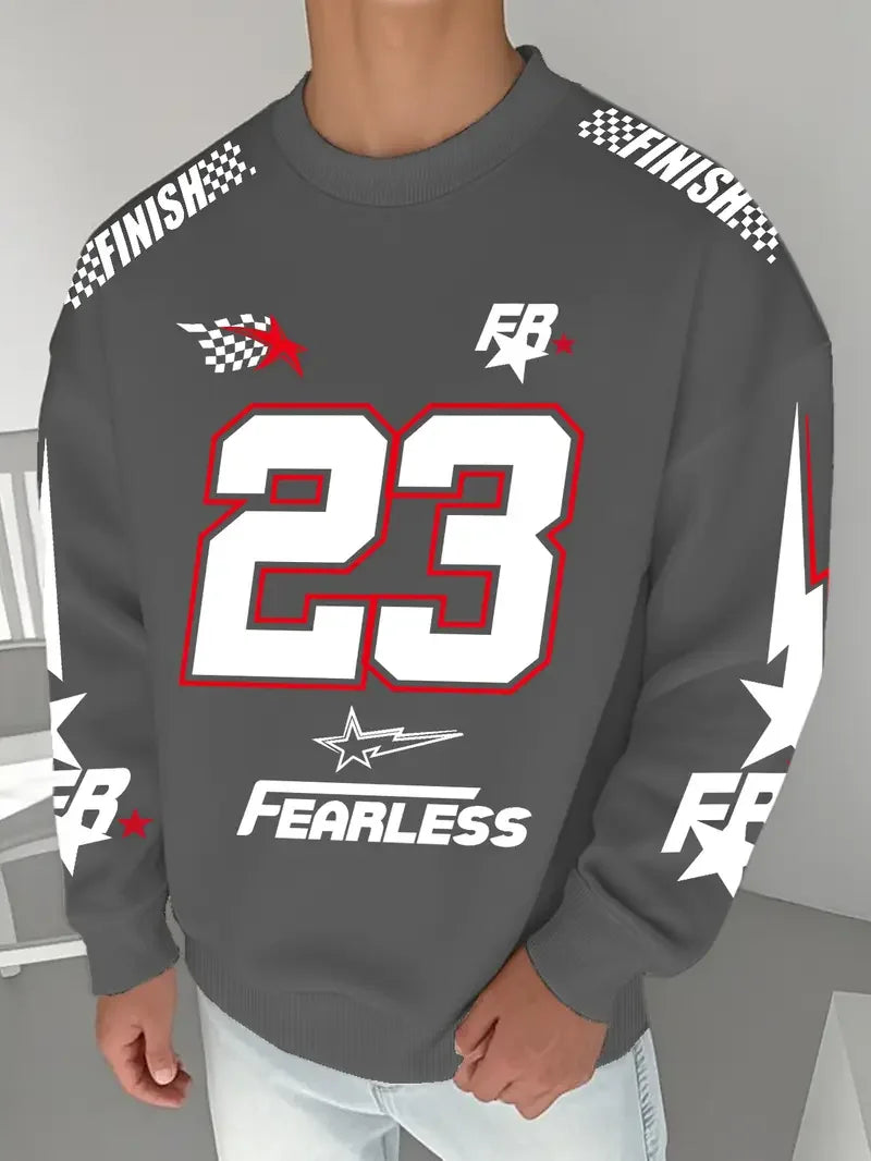 Men's Boston 52 Los Angeles Graphic Sweatshirt Black Casual Pullover Fall/Winter Outdoor Activities Women's Hoodies