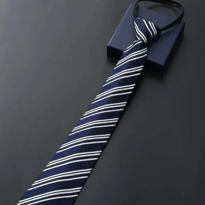 Elegant Men's Business Dress Shirt Tie Zipper Neck Grooming Essential Fashionable Accessory for Professional Settings