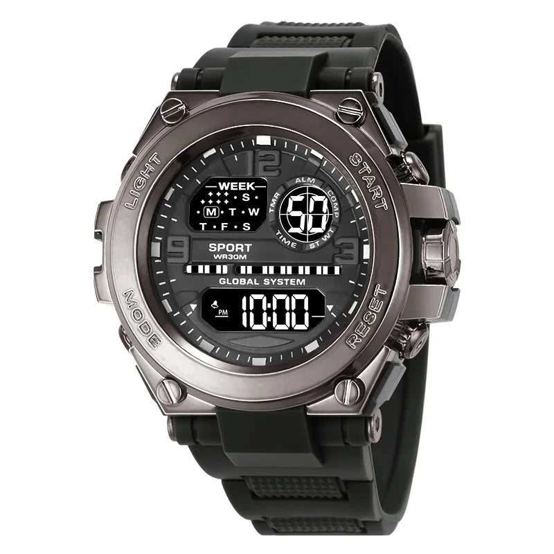 Multifunction Men's Sports Watch Waterproof Luminous Alarm Clock Men LED Digital Watch Large dial Electronic Wristwatch for Man