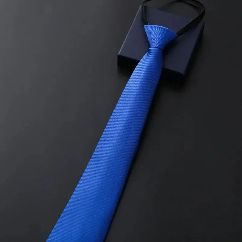 Elegant Men's Business Dress Shirt Tie Zipper Neck Grooming Essential Fashionable Accessory for Professional Settings