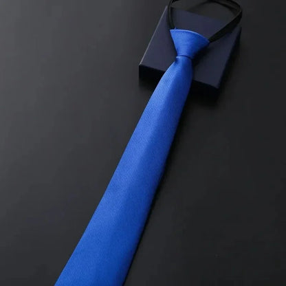 Elegant Men's Business Dress Shirt Tie Zipper Neck Grooming Essential Fashionable Accessory for Professional Settings