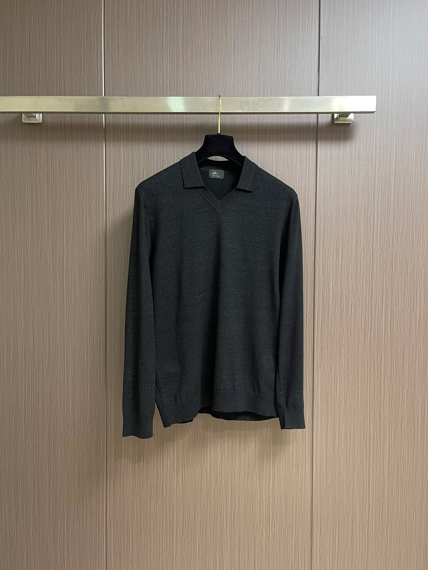 BLLIYOSS Lapel long-sleeved wool shirt men's 2025 new warm Comfortable zipper elasticity embroidery high quality size M-3XL