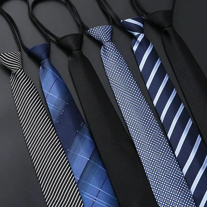 Elegant Men's Business Dress Shirt Tie Zipper Neck Grooming Essential Fashionable Accessory for Professional Settings
