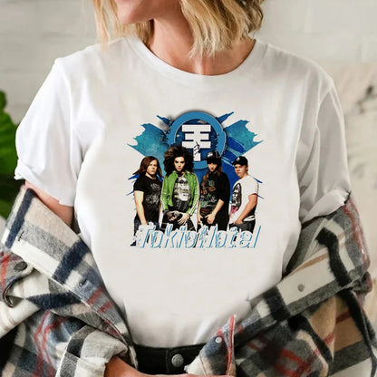 Tokio Hotel t-shirts women anime harajuku Tee girl designer Japanese manga clothes