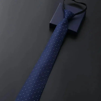Elegant Men's Business Dress Shirt Tie Zipper Neck Grooming Essential Fashionable Accessory for Professional Settings