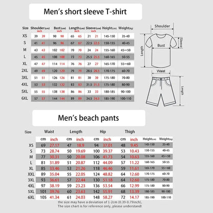 North American Trendy Men S Casual Oversized Set With Printed Patterns Lightweight And Breathable Also Suitable For Sports