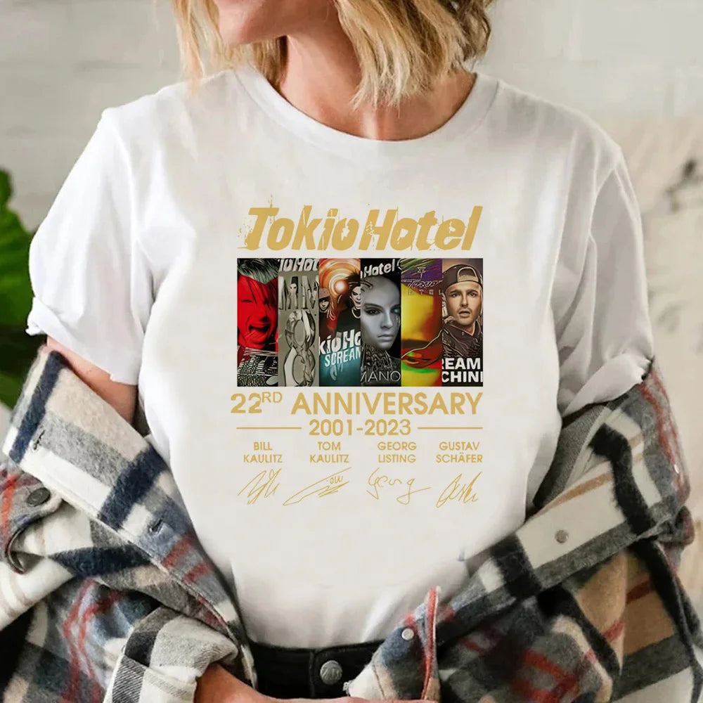 Tokio Hotel t-shirts women anime harajuku Tee girl designer Japanese manga clothes