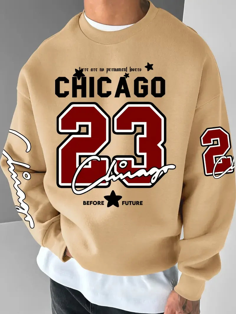 Men's Boston 52 Los Angeles Graphic Sweatshirt Black Casual Pullover Fall/Winter Outdoor Activities Women's Hoodies